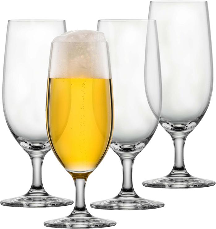 SCHOTT ZWIESEL Beer Tulip Beer Basic 0.3 l (set of 4), classic beer glasses for Pils, dishwasher-safe Tritan crystal glasses, Made in Germany (Item No. 123659)