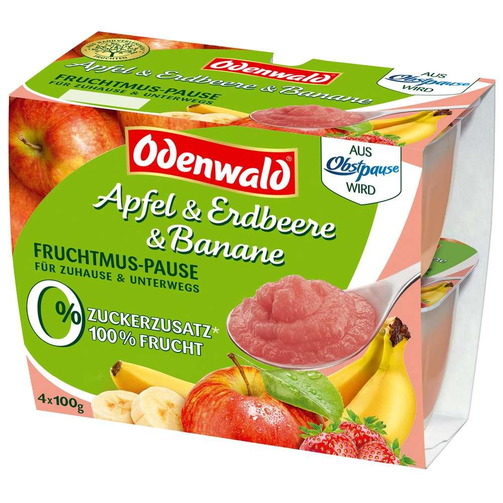 4-pack fruit puree, strawberry - banana