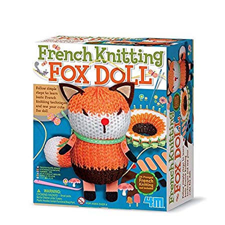 4M M French Knitting Fox Doll Multi Colour
