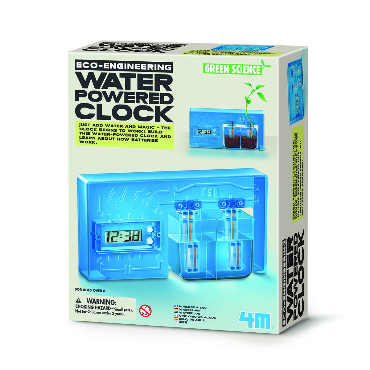 4M 4 M Kidz Labs Water Powered Clock