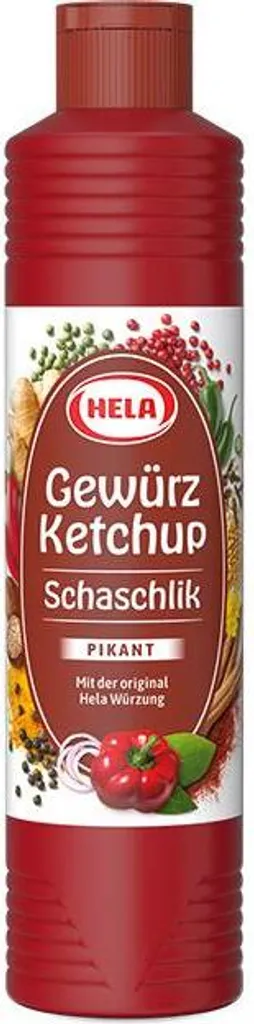 4 x Hela Gewürz Ketchup - SCHASCHLIK PIKANT - 800ml