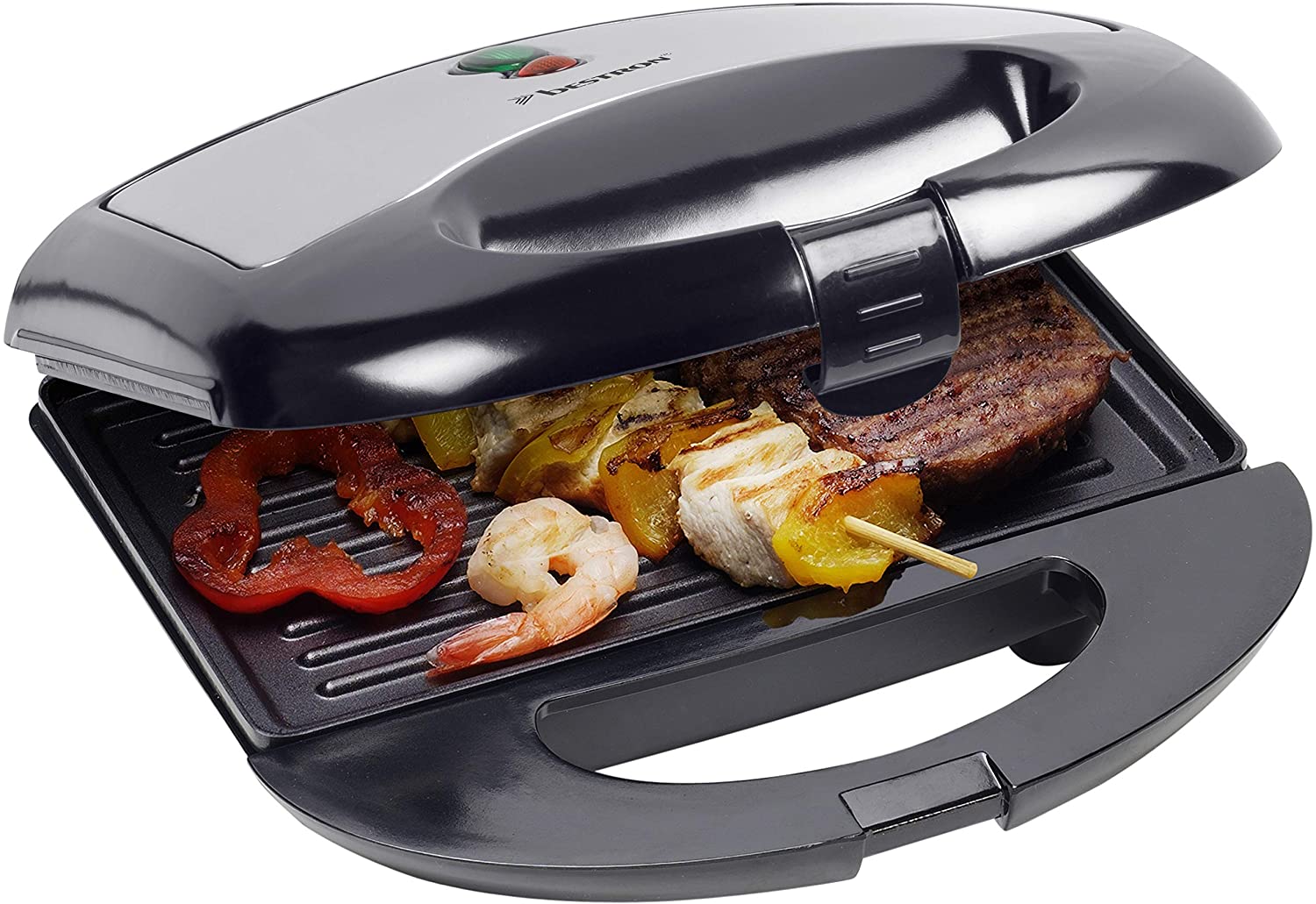 Bestron Compact Non-Stick Contact Grill 700W Black