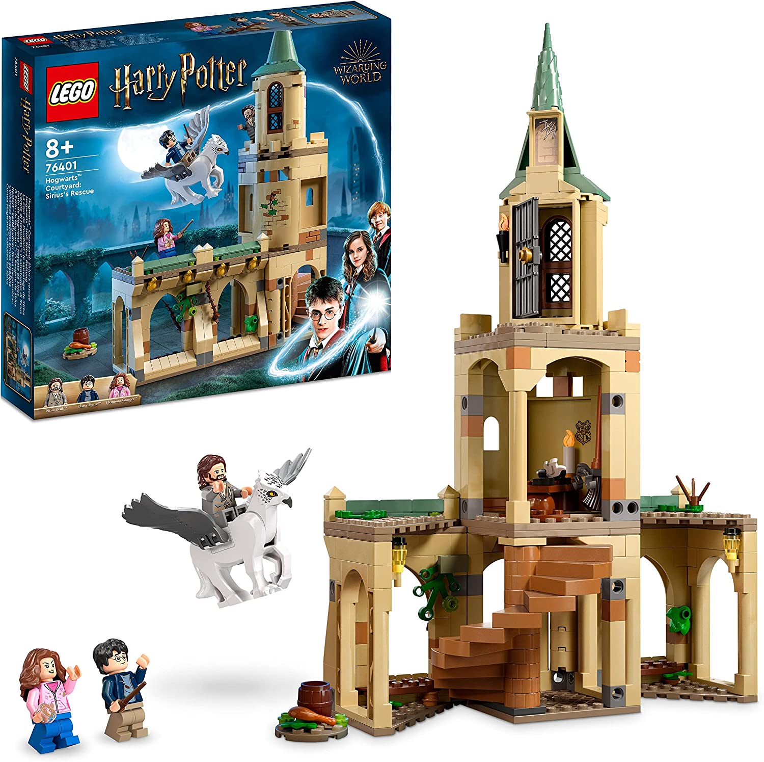 LEGO 76401 Harry Potter Hogwarts Sirius Rescue Toy Set from the Prisoner of Askaban, Castle Expansion with Silk Beak