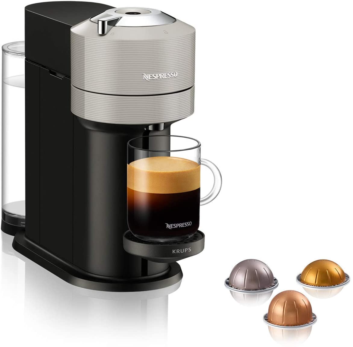 Krups Nespresso Vertuo Next Coffee-Capsule Machine | 1.7 Litre Water Tank |