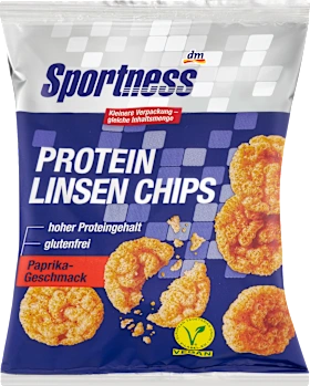 Protein lentil chips, paprika flavor, vegan, 40 g