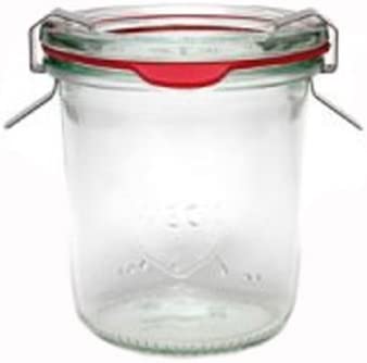 Weck 48 Glass Preserving Jars with Rubber Seal Clips and Glass Lid 140 ml