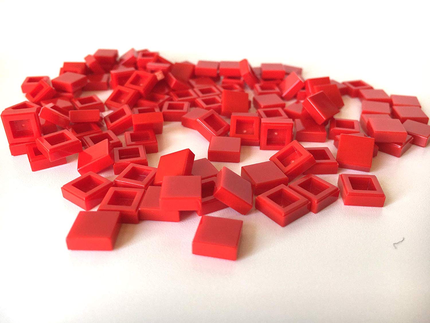 Lego ® 100 Tiles 1X1 In Red
