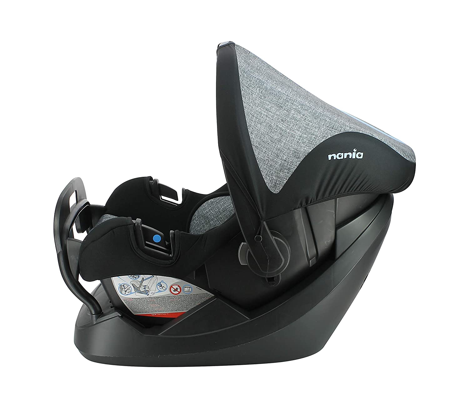 Beone Car Seat Group 0+ (0 - 13 kg), with Strap, Side Protection, 4 Stars ADAC - Nania Linea, Grey