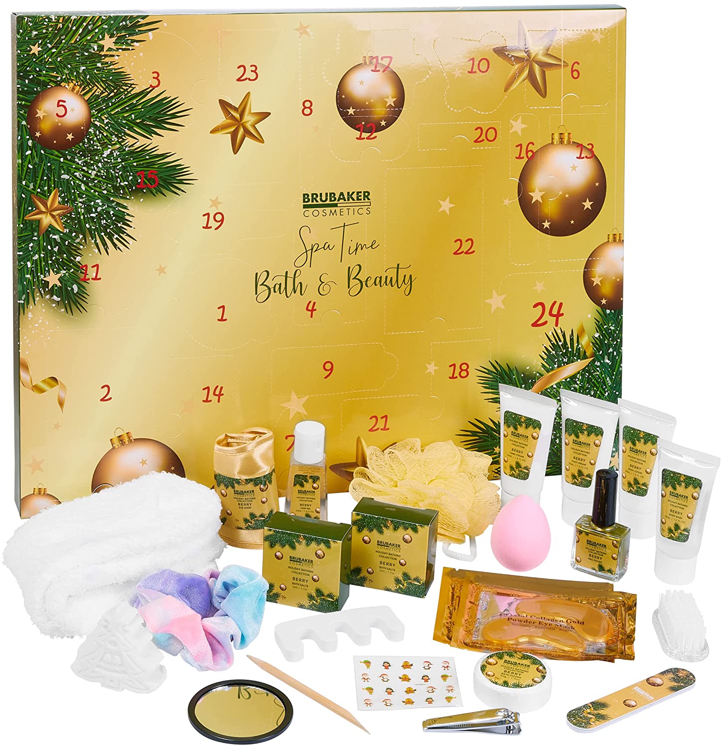 BRUBAKER Cosmetics Beauty Advent Calendar 2021 – the XXL Wellness Christmas, ‎gold