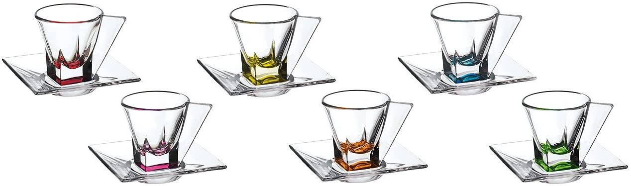 Fusion Crystal Multicolor Espresso Set by RCR