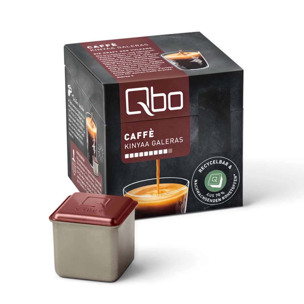 Tchibo Qbo Caffè Kinyaa Galeras Premium coffee capsules, 8 pieces (coffee, multifaceted and aromatic), sustainable & made from 70% renewable raw materials