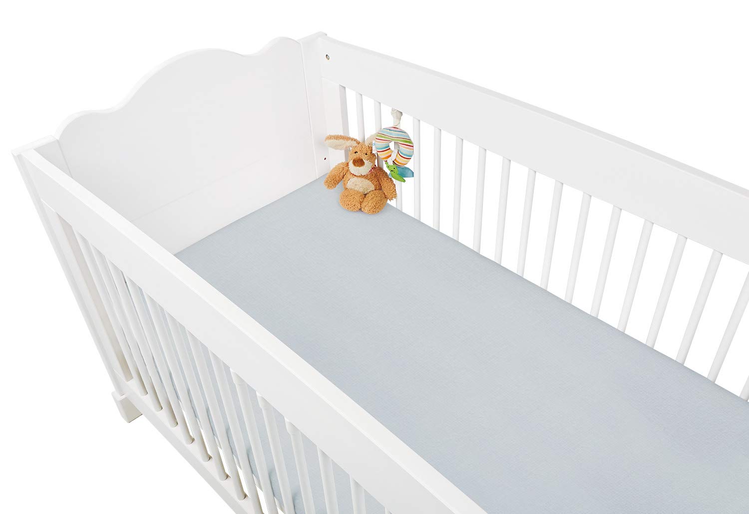 Pinolino 540002 Twin Pack Jersey Fitted Cot Bed Sheet grey