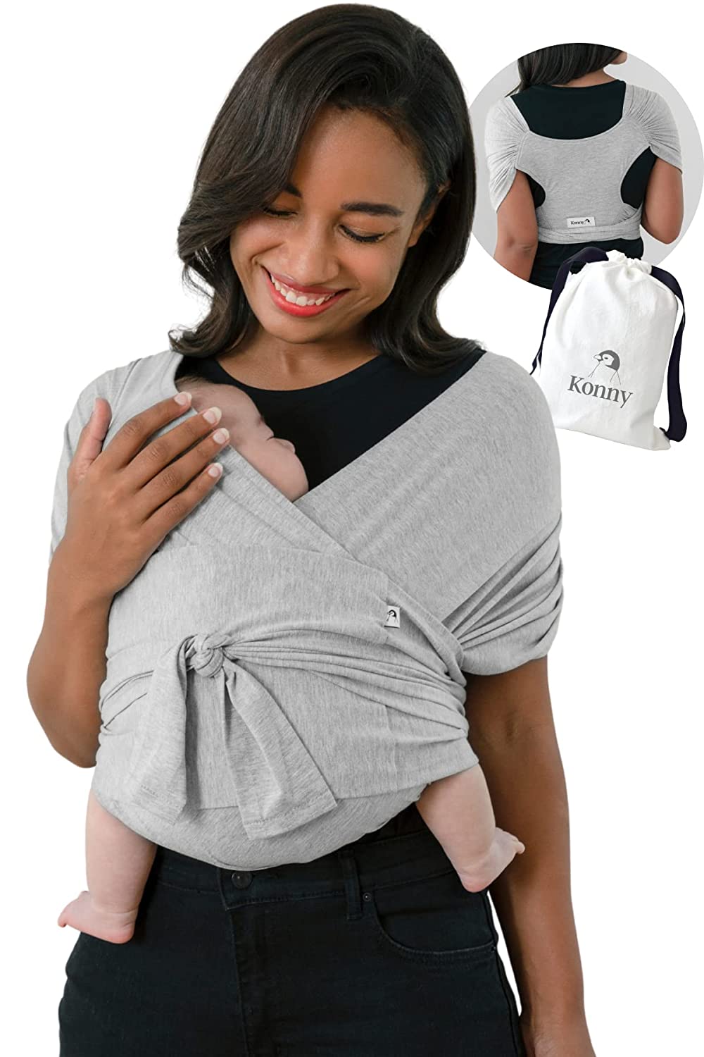 Konny Baby Carrier Ultralight, Stress-Free Sling for Newborns, Toddlers up to 20 kg, Soft and Breathable Fabric, Reasonable Sleep Solution