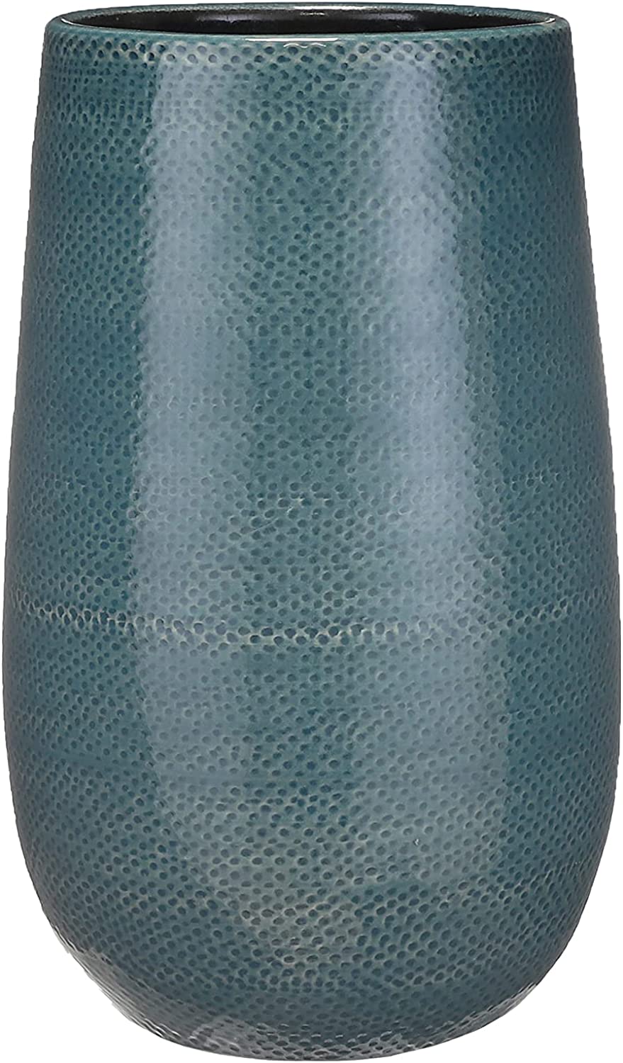 MICA Decorations Gabriel Vase, Ceramic, Blue, H 35 x Ø 21 cm