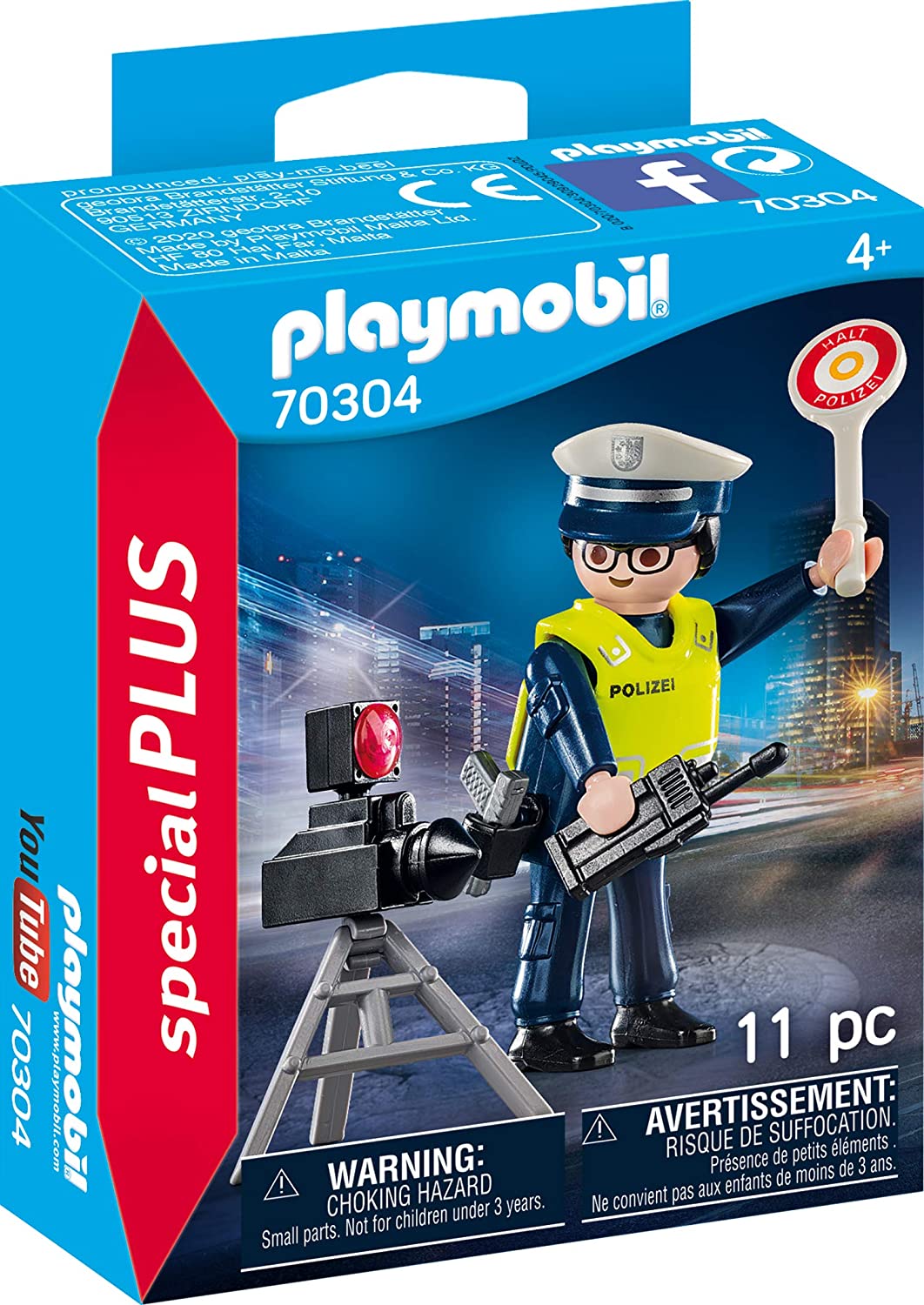 PLAYMOBIL Special Plus 70304 Police Officer with Radar Trap, from 4 Years