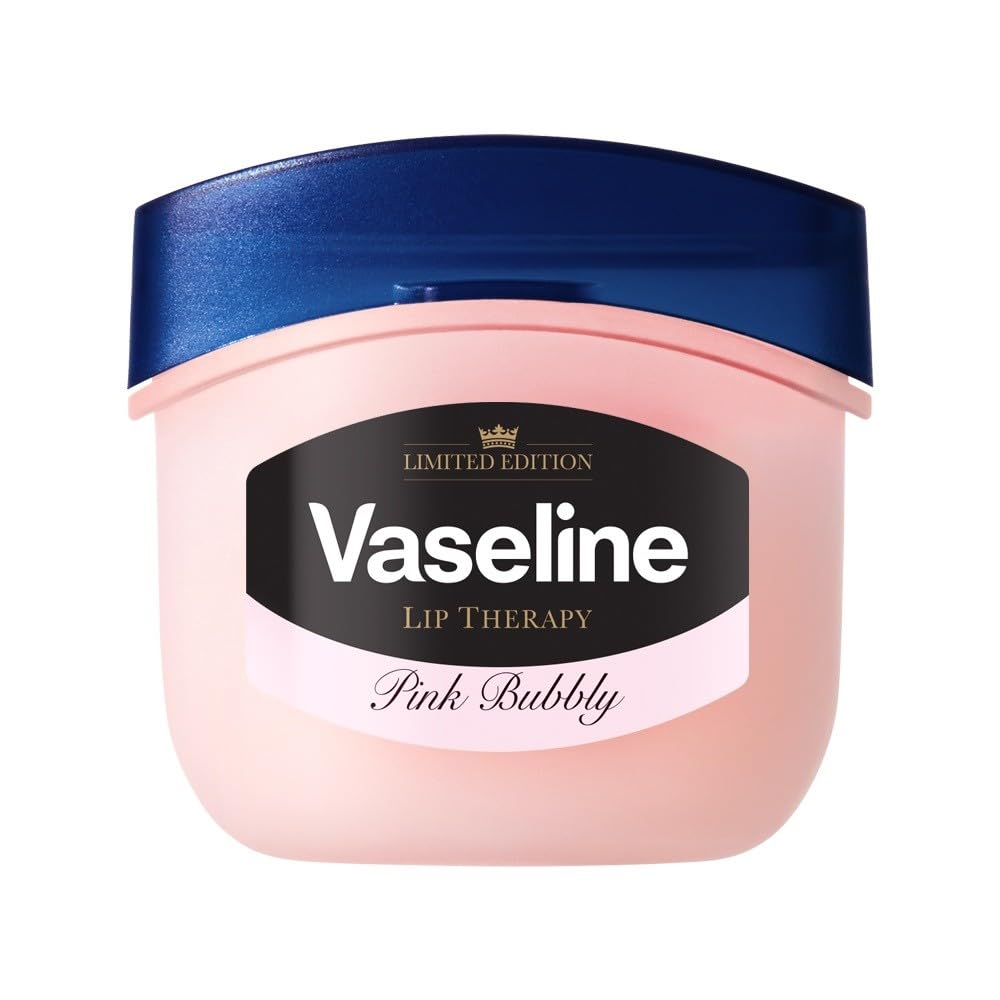 Vaseline Lip Therapy Pink Bubbly Nourishing Lip Balm for Optimal Moisture with Pink Bubble Tone (Pink Bubbly (Pack of 1)
