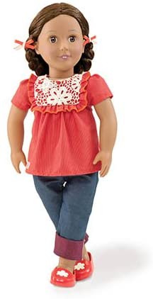 Our Generation 44423 Alejandra Doll With Ruffle Top, 46 Cm