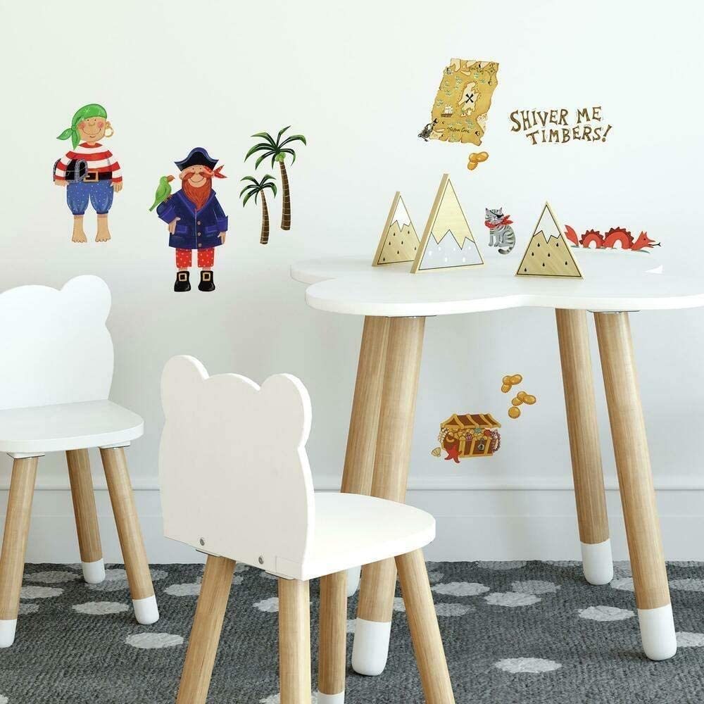RoomMates Repositionable Childrens Wall Stickers Pirates Treasure Hunt