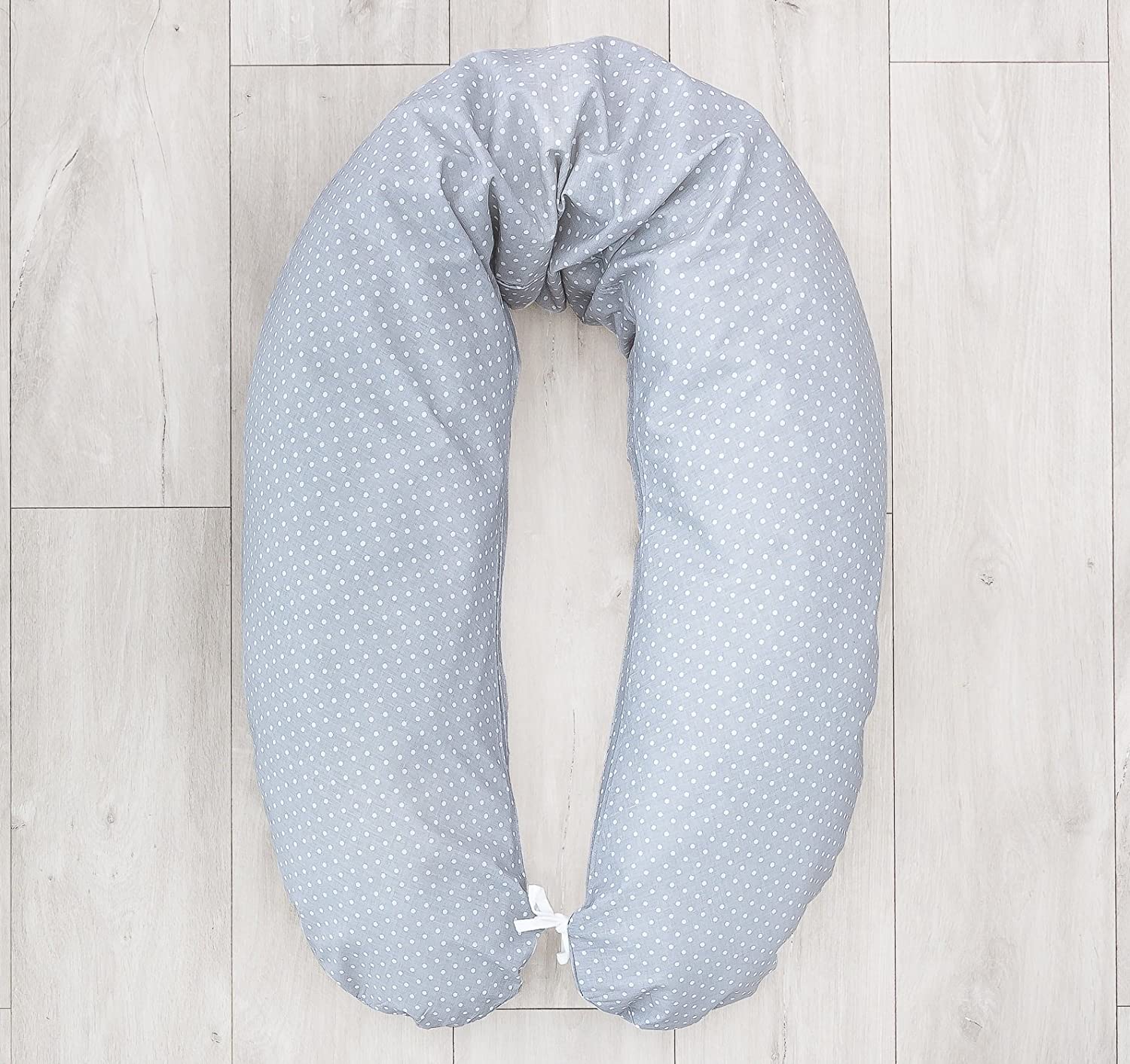 Loolay® Pillow Polystyrene Filling XXL Body Pillow including Cover 170 cm Pattern: Mini Dot Grey