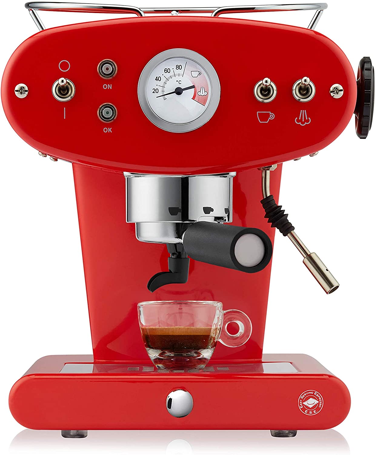 FrancisFrancis X1 E.S.E. Trio - coffee makers (freestanding, Semi-auto, Drip coffee maker, Coffee capsule, Espresso, Red)