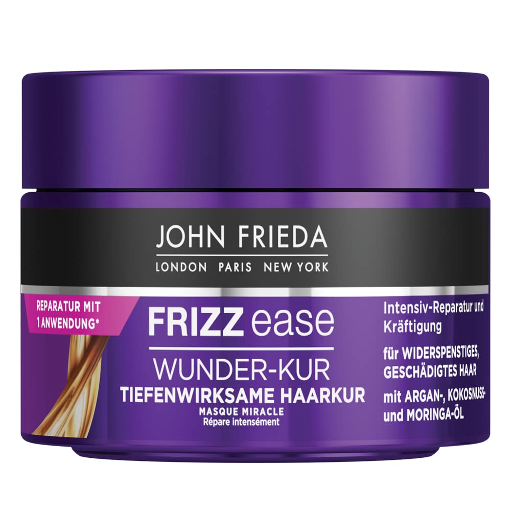 John Frieda Vorteilspack Wunderkur - Content: 2 x 250 ml - Hair treatment Double pack - Frizz Ease Series, ‎purple