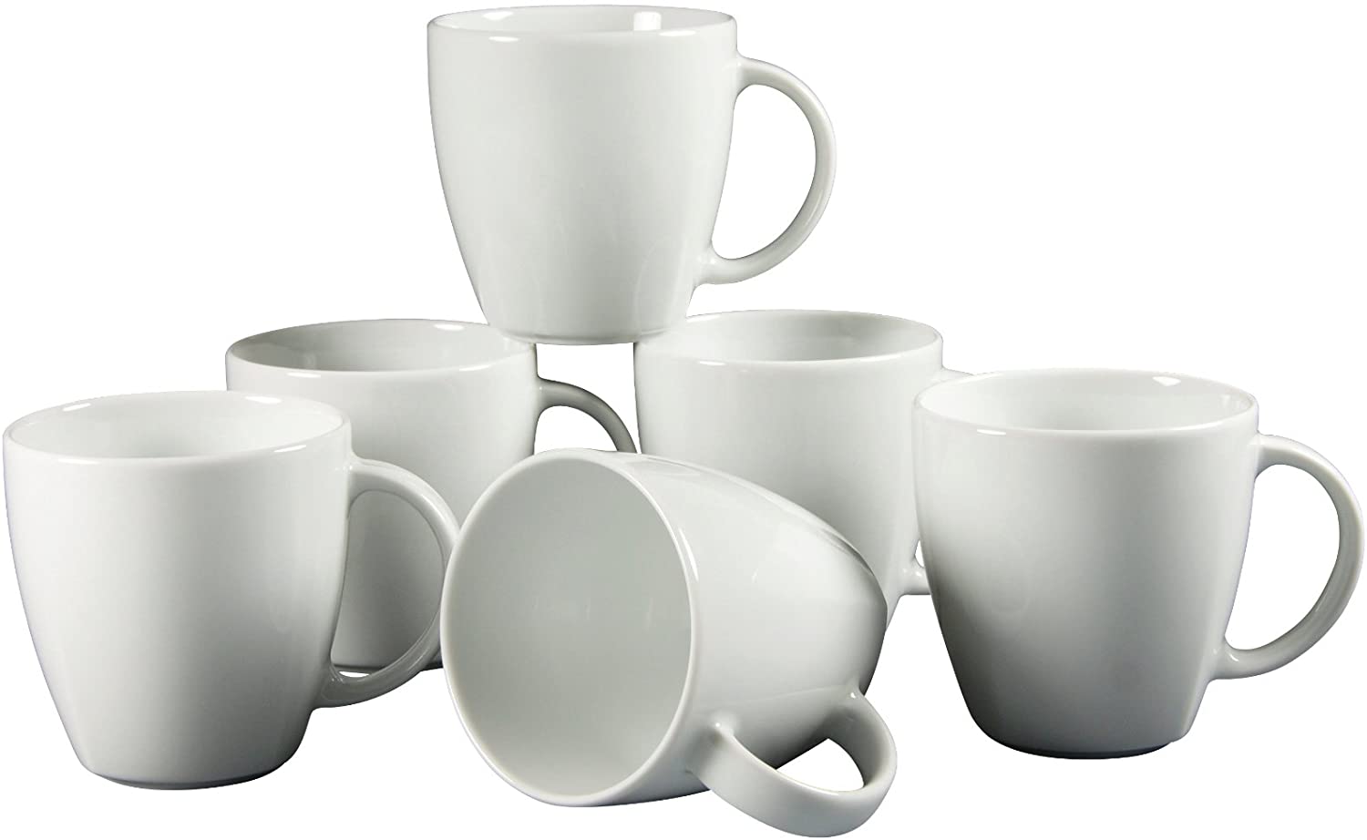 Creatable Victoria 6-Piece Coffee Mugs, White