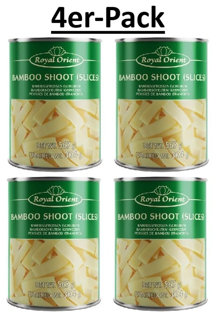 4-pack Royal Orient Bamboo Shoots Slices 567g