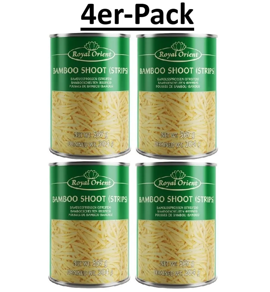 4-pack Royal Orient Bamboo Shoot Strips 567g