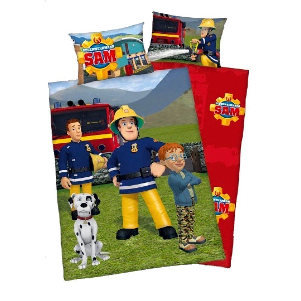 3 Piece Babys Reversible Fireman Sam –  – Renforcé Bed Linen 100X135 + 40X
