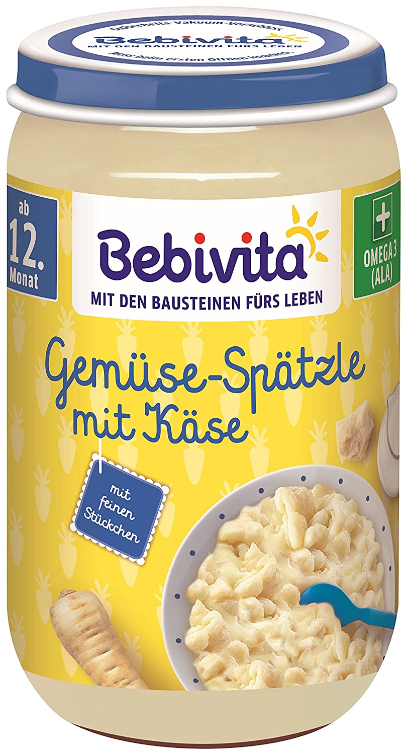 Bebivita Menüs ab 12. Monat Gemüse-Spätzle mit Käse, 250 g