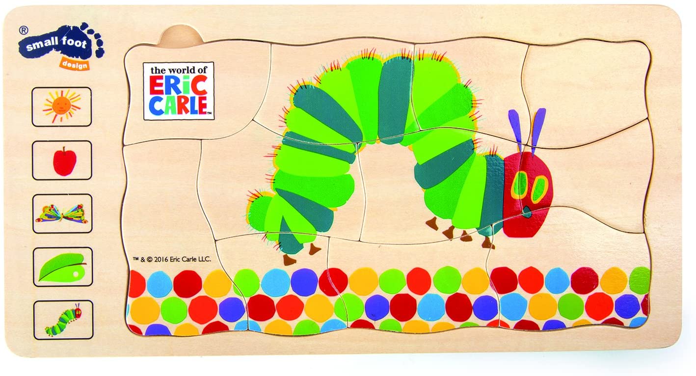 Small Foot Design 10431 Layer Puzzle The Very Hungry Caterpillar Wooden Puz