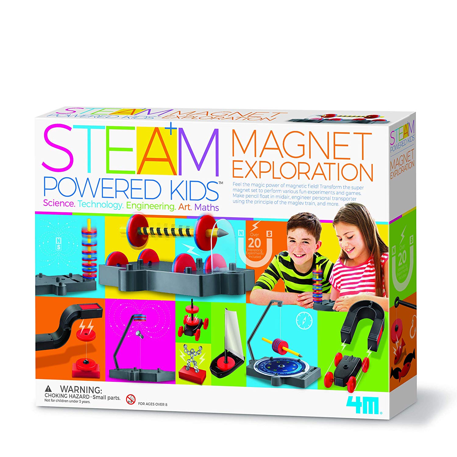 4M 405535 Steam-Powered Childrens Magnet Exploration Mixed