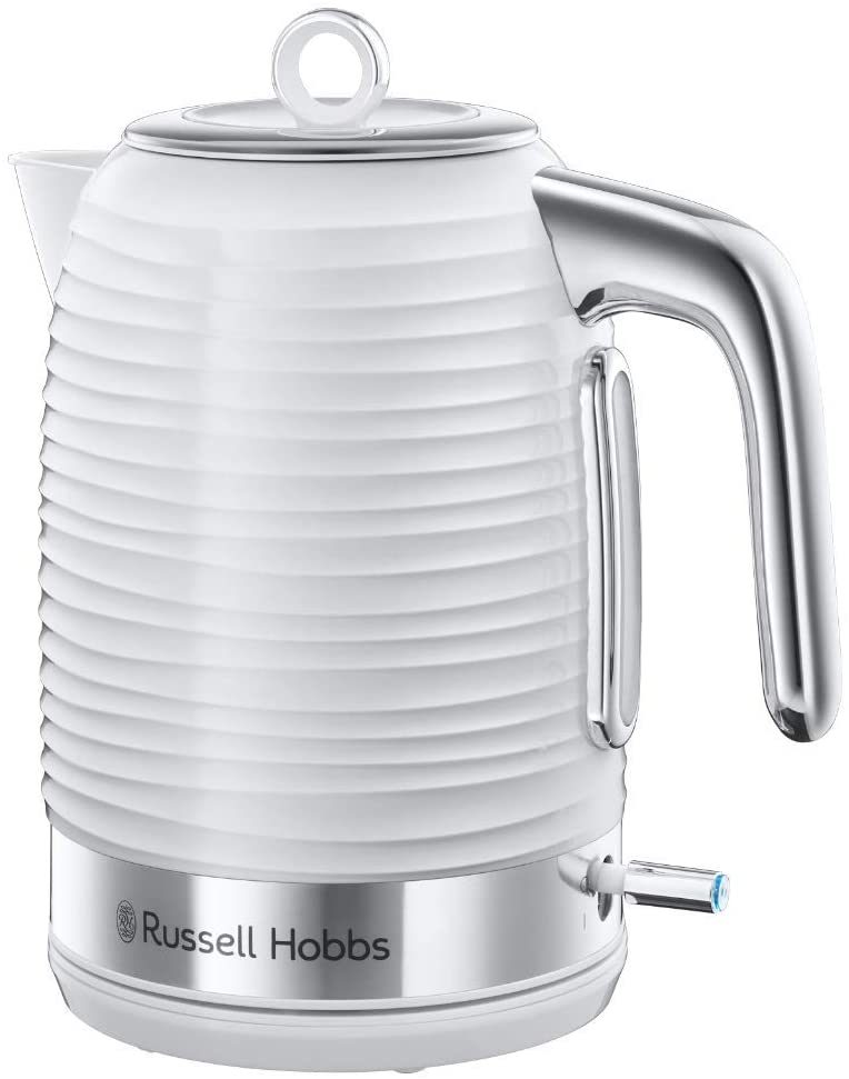 Russell Hobbs Inspire 24360-70 Kettle, White, 1.7 L, 2400 W, Pressure Boil Function, Optimised Spout, Removable Limescale Filter, Removable Lid, Water Level Indicator, Tea Maker