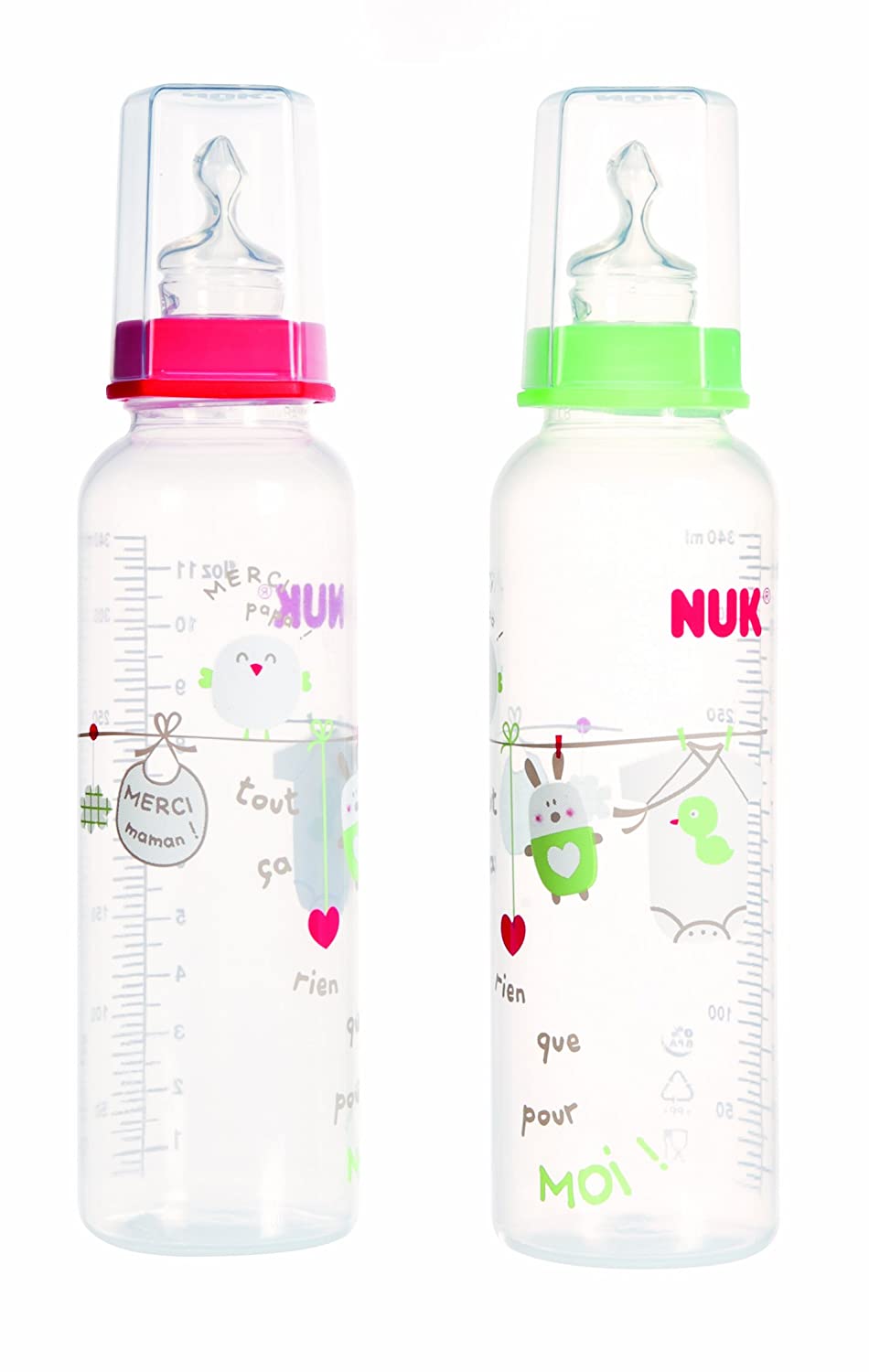 NUK Doudou 540335 Feeding Bottle 330 ml Silicone Teat