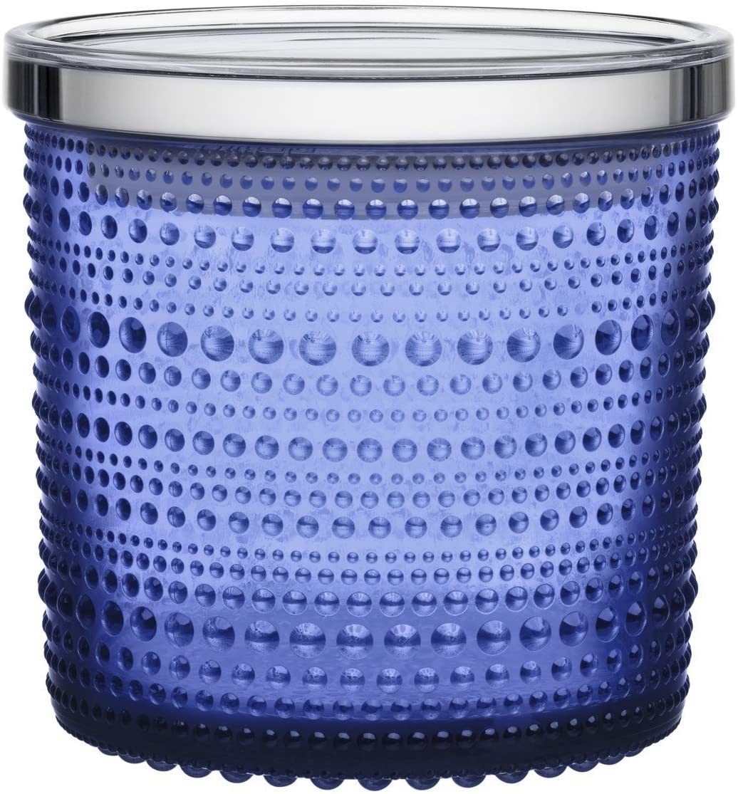 Iittala Kastehelmi Ultramarine Storage Jar 116 x 114 mm