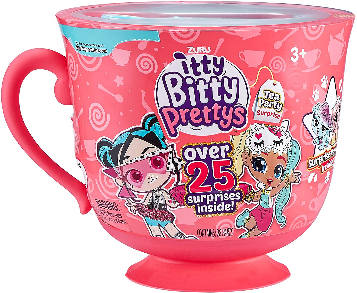 Zuru 9703B Party Series 1 Big Tea Cup Playset Kitten & Princess