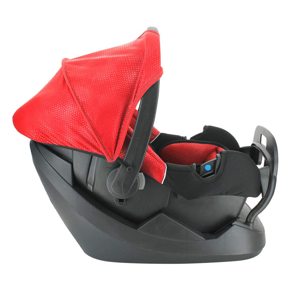 nania Beone Car Seat Group 0+ (0-13 kg) + Seat Belt - Side Protection - 4 Stars ADAC Luxe Red