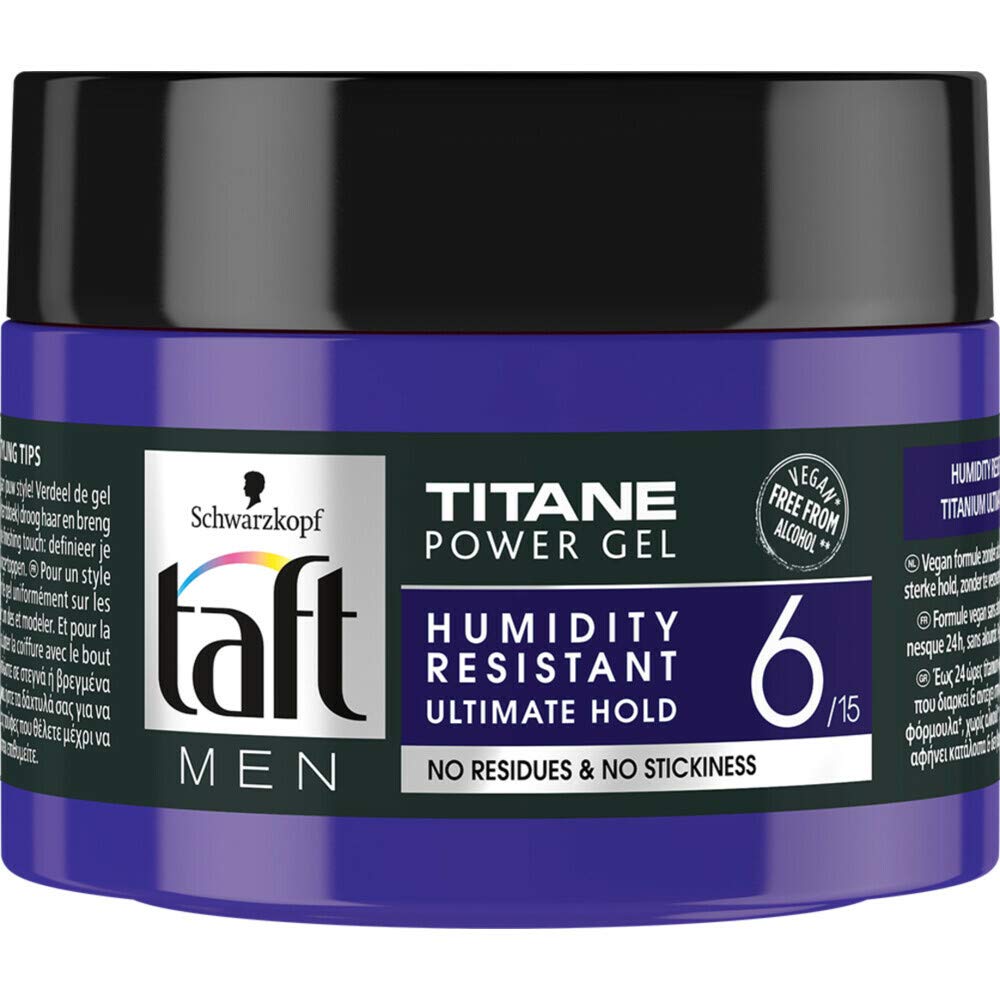 Schwarzkopf Taft Men Titane Power Gel Hold 6 Hair Styling 2 x 250 ml