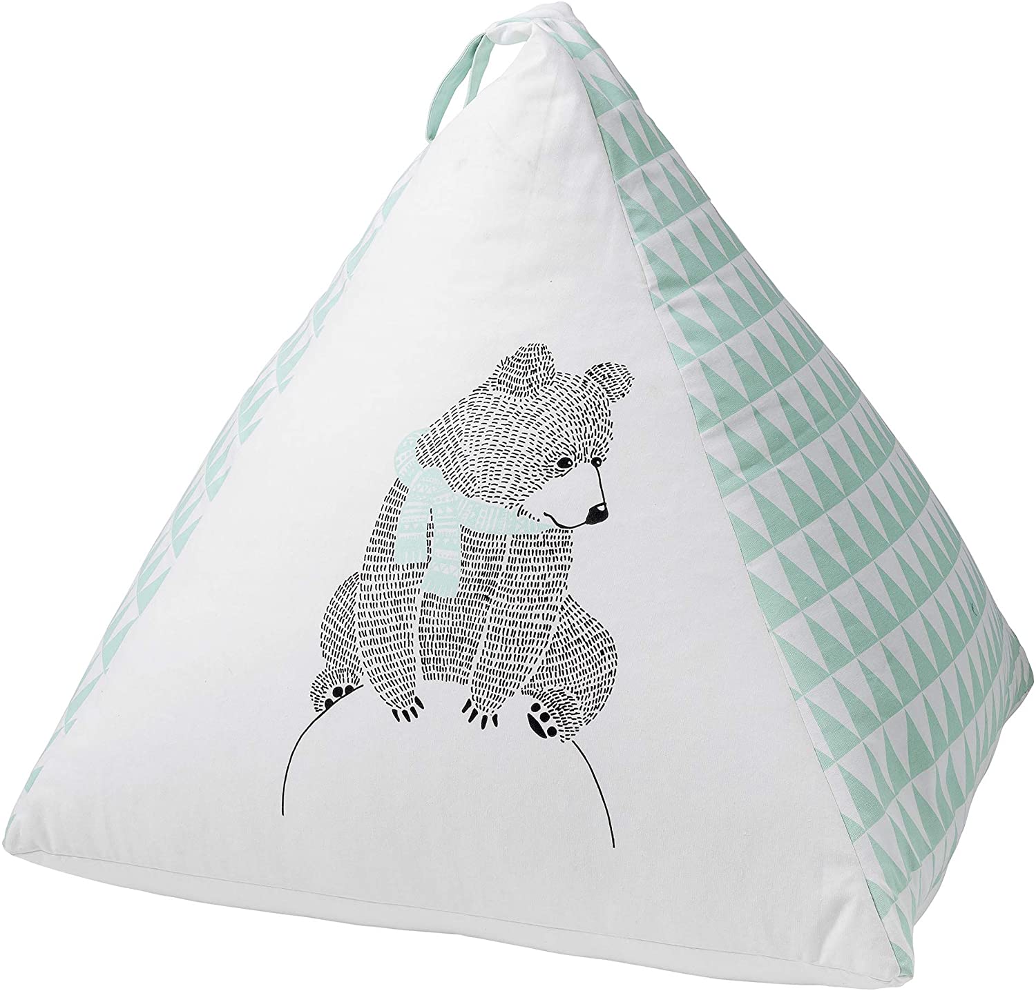 Bloomingville Bean Bag Triangle with Animal Motif for Children\'s Bedroom Lounge Chillecke