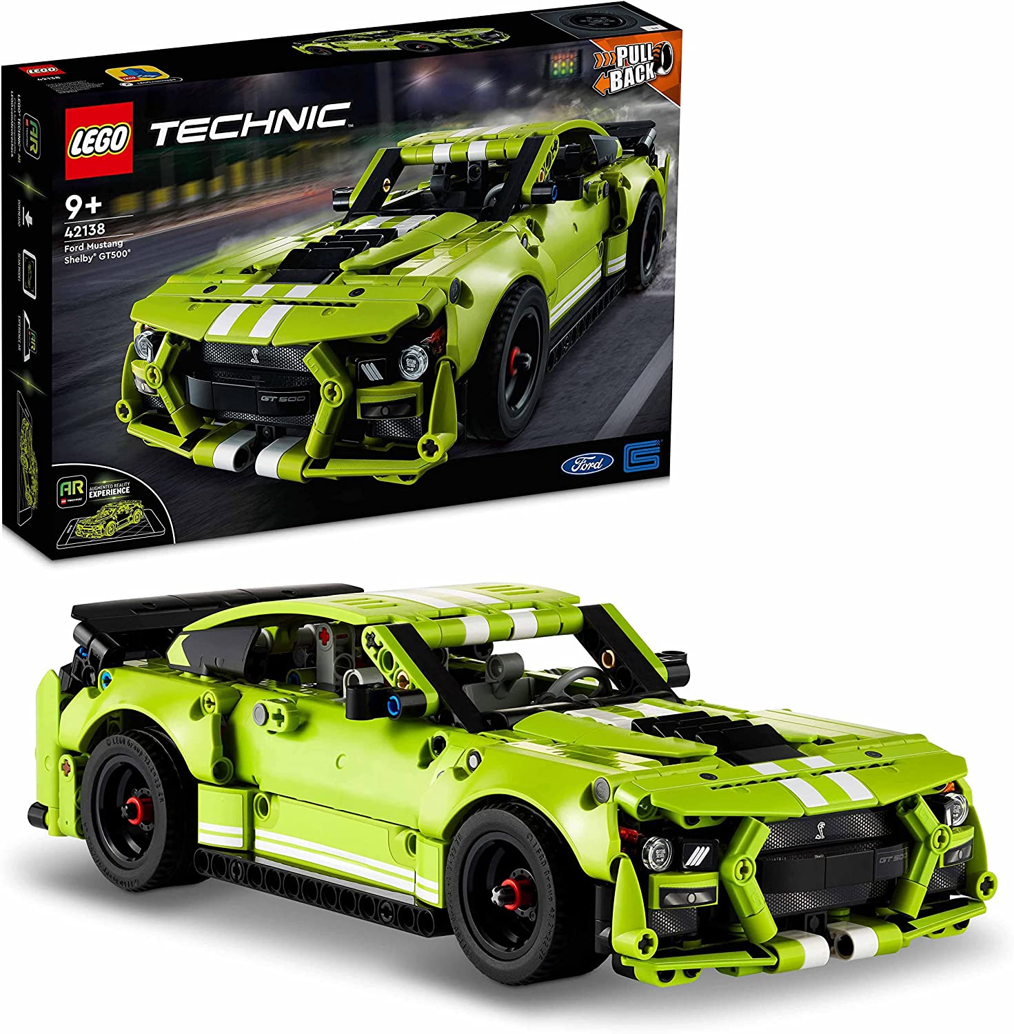 LEGO 42138 Technic Ford Mustang Shelby GT500, Modellauto-Bausatz, Spielzeug