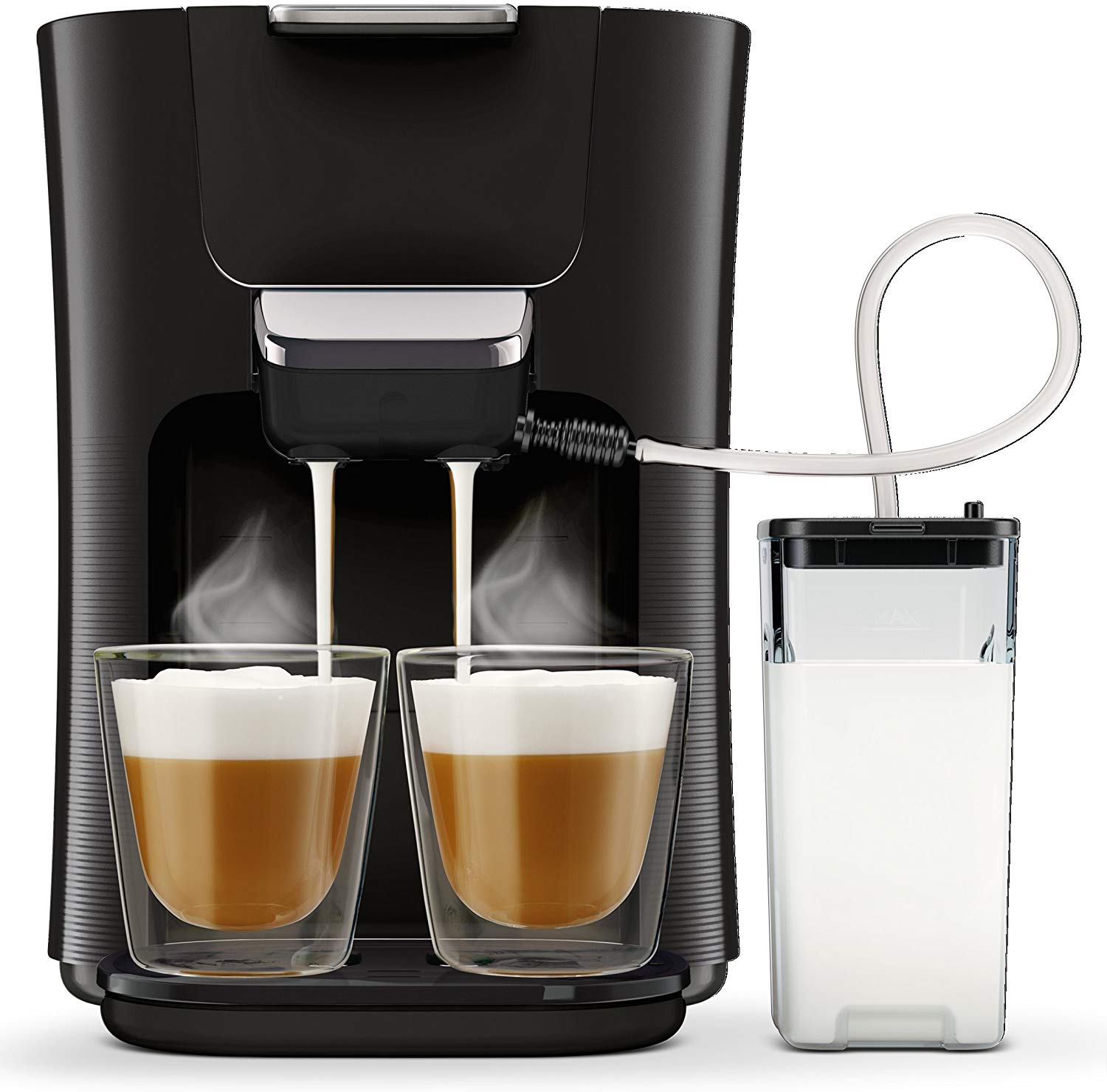 Philips Senseo Latte Duo Hd6570/60 Coffee Pod Machine Black