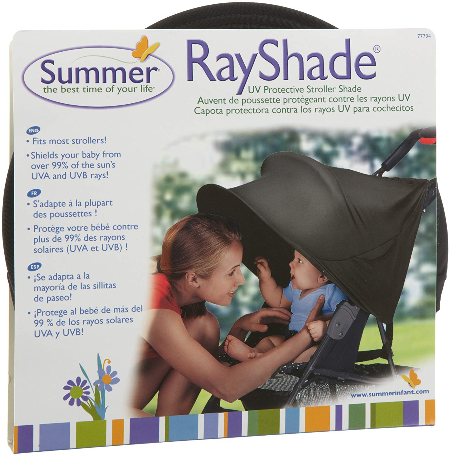 RayShade Sunshade/Sunshade for Buggy Black