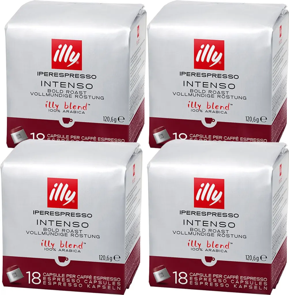 4x Nespresso capsules ILLY iperespresso 100% arabica 18 pieces