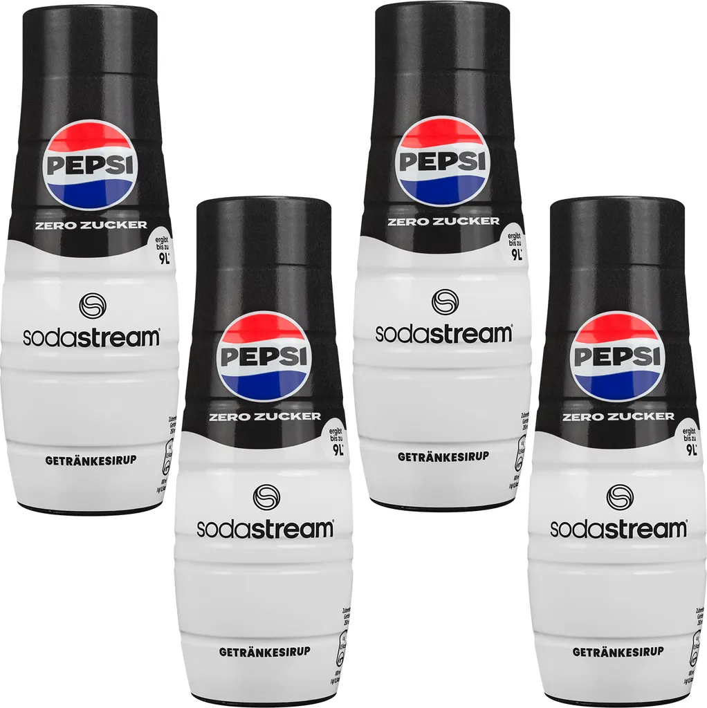 4x Sirup für SodaStream Pepsi Max ohne Zucker 440 ml