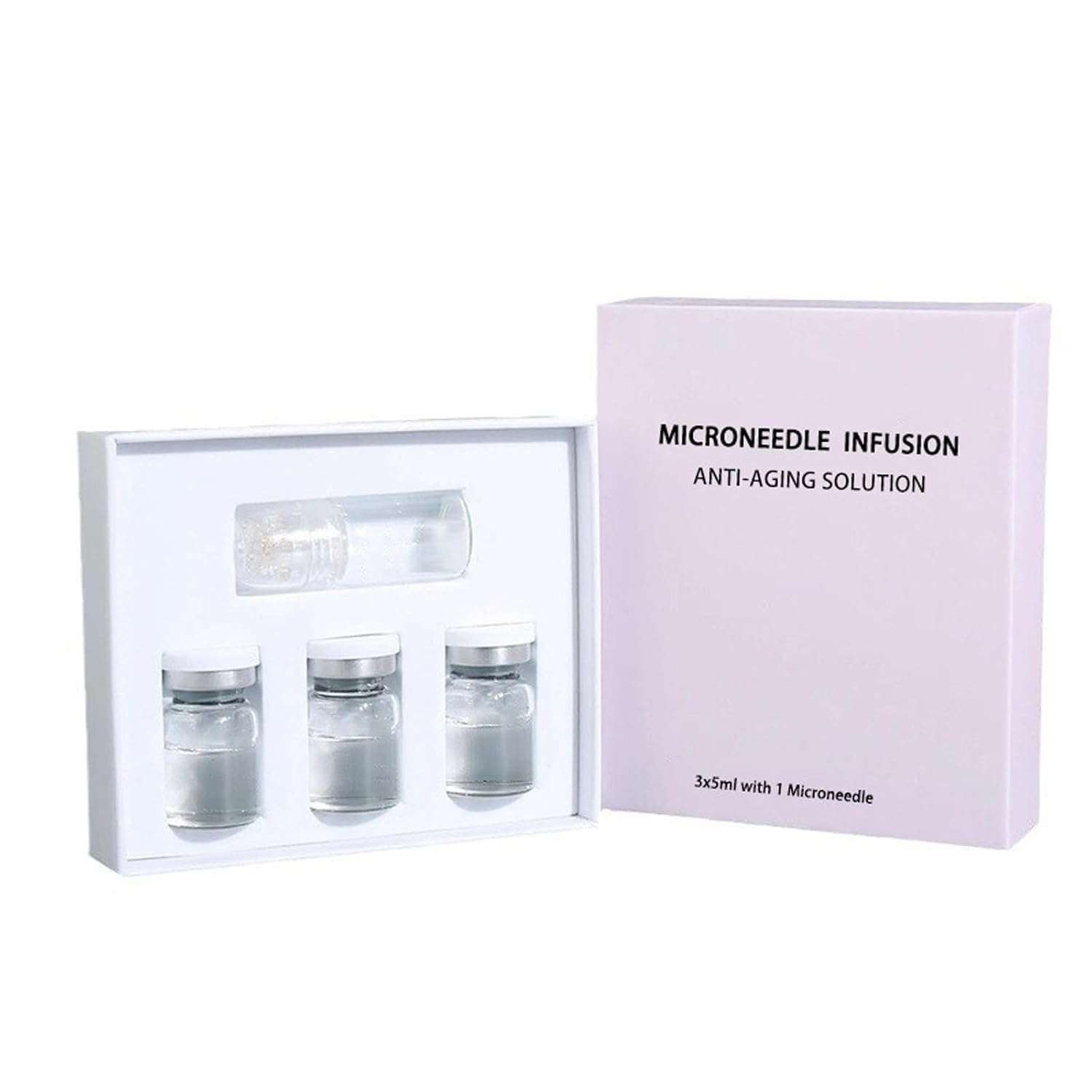 Micro Infusion System Microneedling Serum Set, Micro Needling Serum, Micro Infusion System, Gentle and Skin-friendly, Deep Moisturizing, Suitable for a Variety of Skin Types (5 ml, 3 Pieces)