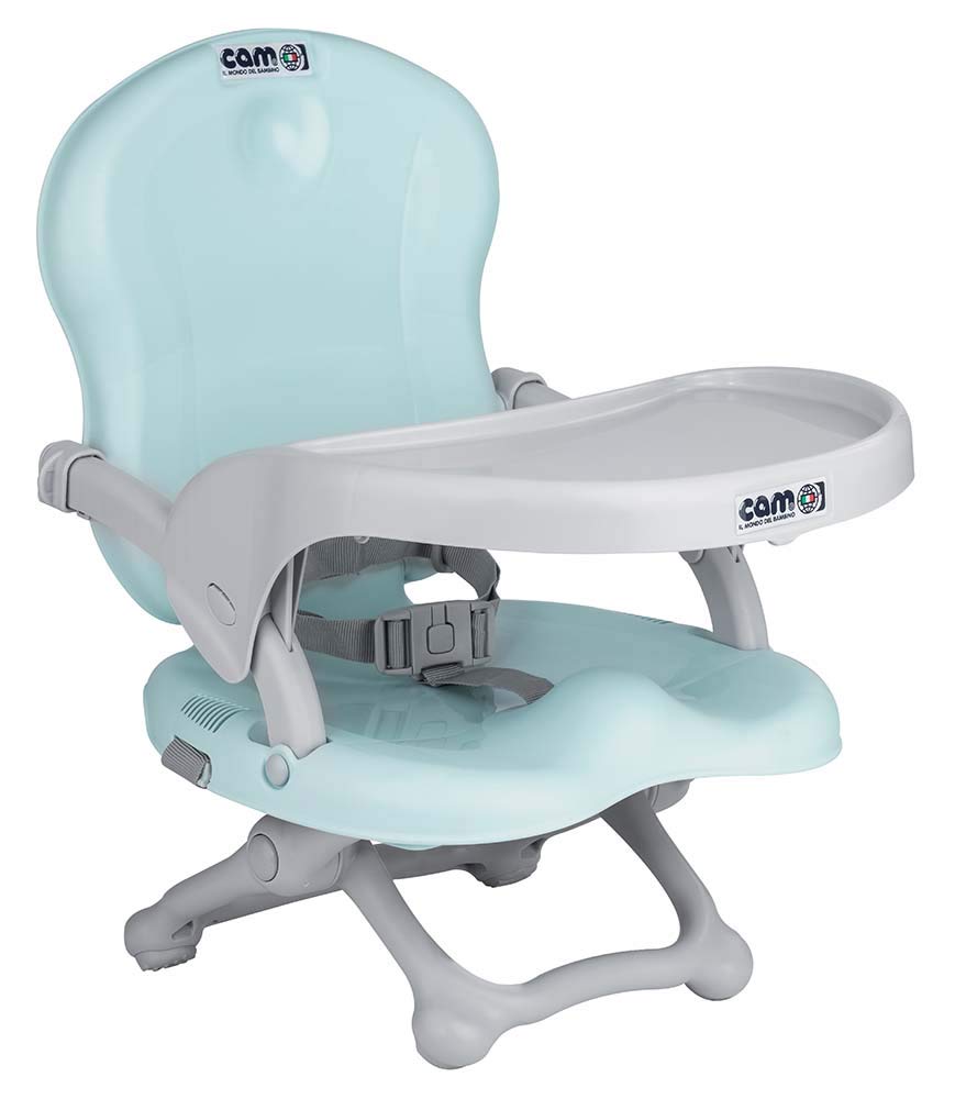 CAM Il Mondo del Bambino - art.S332/P22 - Booster Seat Smarty - Made in Italy - Perfect from 6 to 36 Months - Light Blue