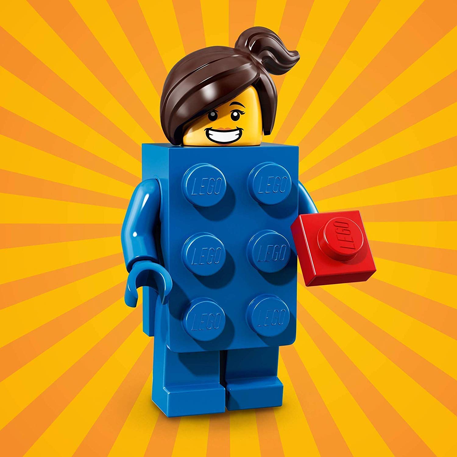 LEGO 71021 Series 18 – # 3 Mini Figure Blue Brick Suit Girl Minif igure