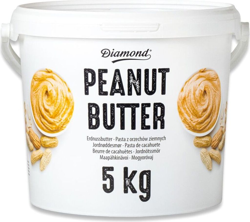 5 kg DIAMOND Erdnussbutter aus Holland im Vorratsbehälter | Erdnusspaste | Peanut Butter Eimer