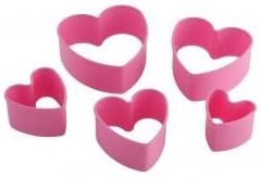 Ingenio von Tefal 5 Piece Cookie Cutter Set Heart Pink
