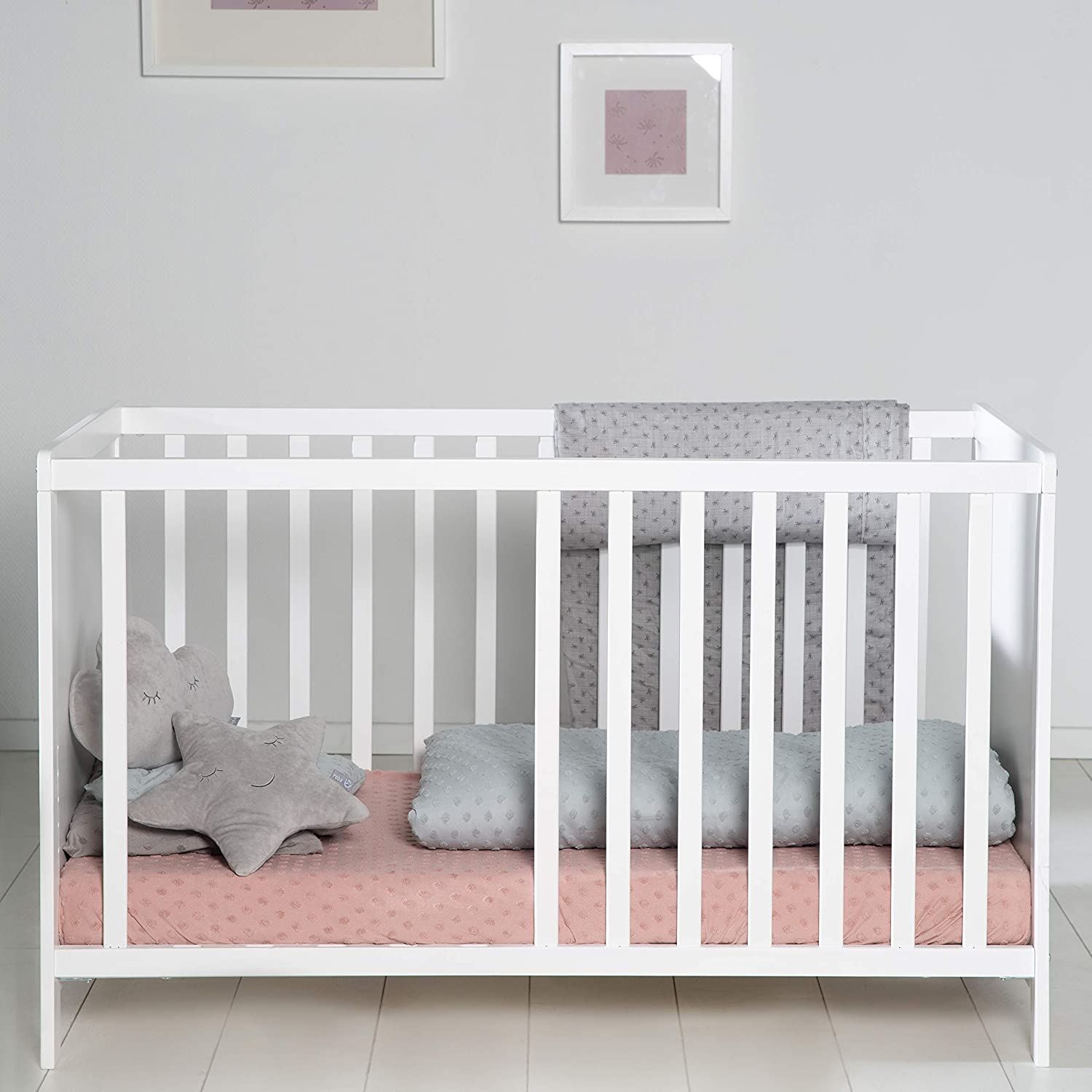Baumann Roba Side Bed White Cot And Cot To Parent Bed Height Adjustable Bab